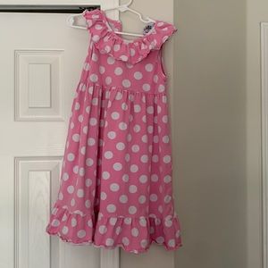 Pink polka dot dress